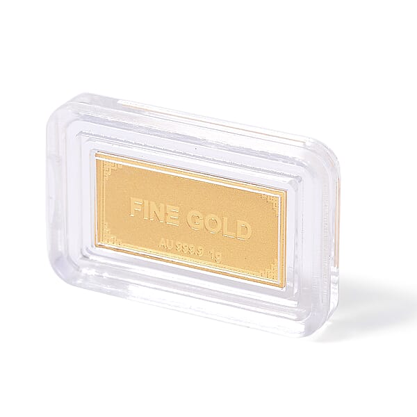 Shop Lc 24K Yellow Gold Ingot Bar 10x20x0.23 Mm 1 Grams