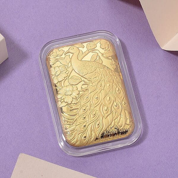 Shop Lc 24K Yellow Gold Peacock Embossed Sheet 10mg
