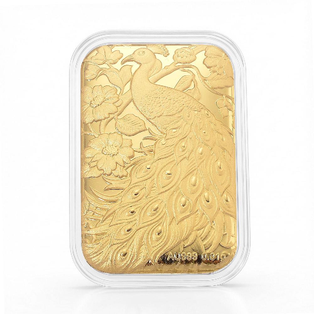 shop lc 24K Yellow Gold Peacock Embossed Sheet 10mg