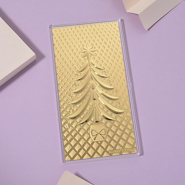 Shop Lc 24K Yellow Golden Christmas Tree Emboss Sheet 15.5x7.5cm 100mg