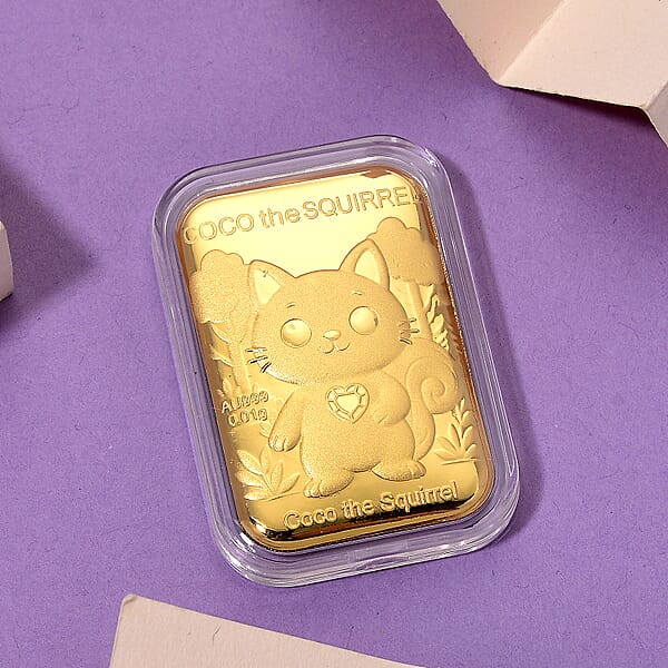 Shop Lc 24K Yellow Golden Coco The Squirrel Emboss Sheet 10mg