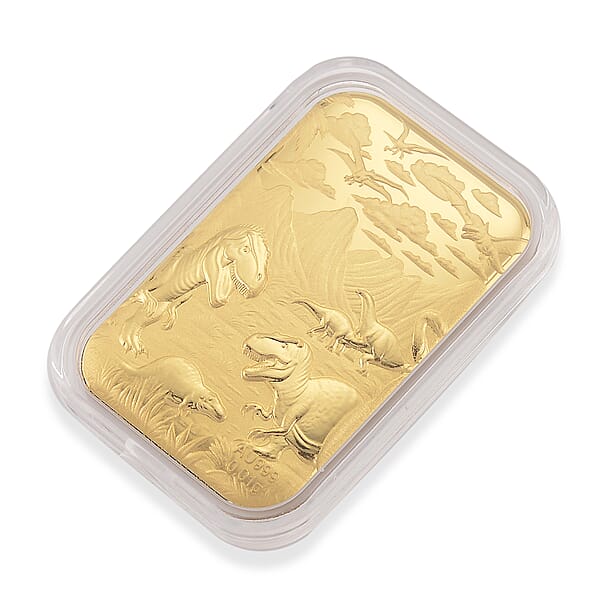 Shop Lc 24K Yellow Golden Jurassic Age Of Dinosaurs Emboss Sheet 10mg