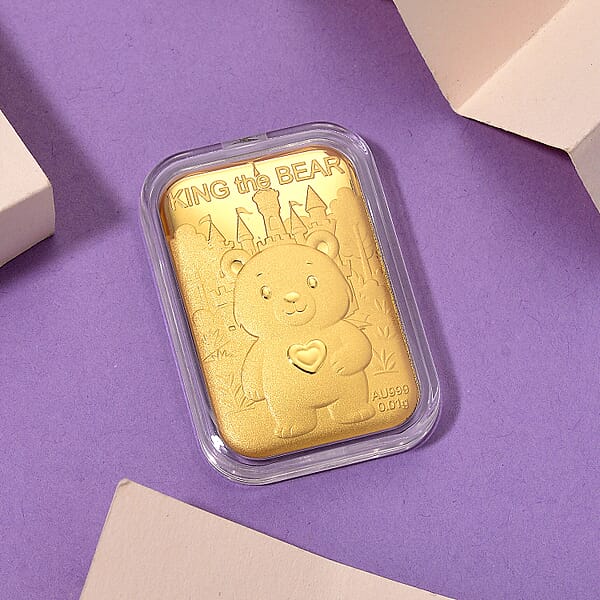 Shop Lc 24K Yellow Golden King Of Bear Emboss Sheet 10mg