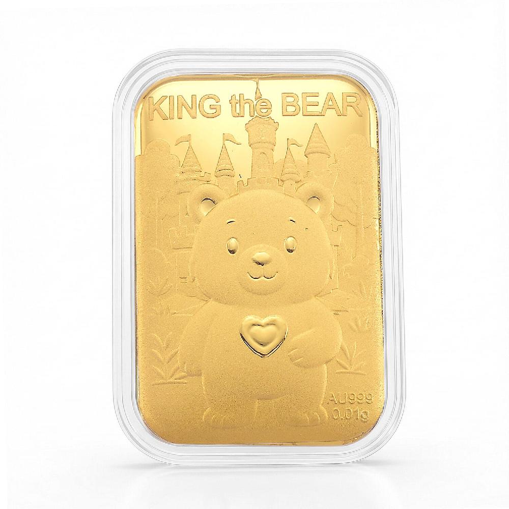 shop lc 24K Yellow Golden King of Bear Emboss Sheet 10mg