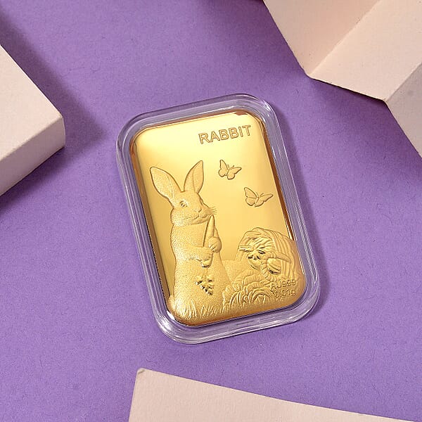 Shop Lc 24K Yellow Golden Lunar Rabbit Emboss Sheet 10mg