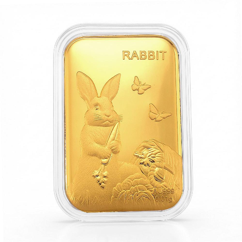 shop lc 24K Yellow Golden Lunar Rabbit Emboss Sheet 10mg