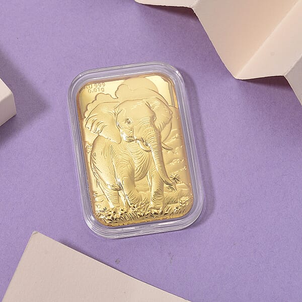 Shop Lc 24K Yellow Golden Royal Elephant Emboss Sheet 10mg
