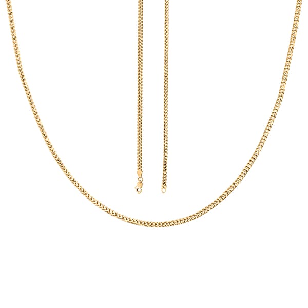 Shop Lc 2mm Franco Chain Necklace In 18K Yellow Gold 20 Inches 5.80 Grams