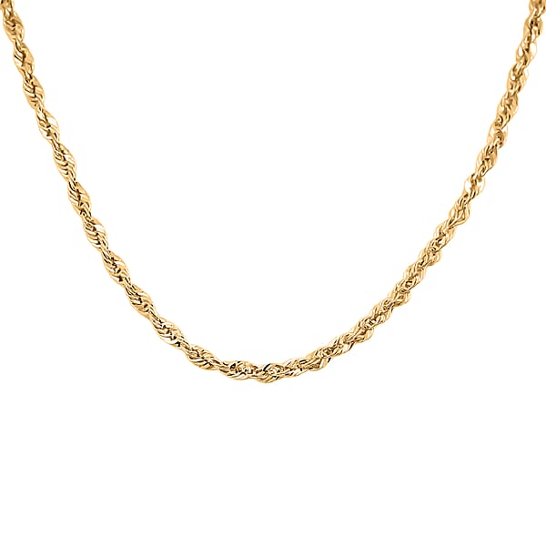 Shop Lc 2mm Rope Chain Necklace In 14K Yellow Gold 2.50 Grams 22 Inches