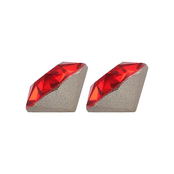 Shop Lc 3.40 Ctw Round Cut Light Siam Swarovski Crystal Loose Stone (Set Of 2) (8 Mm)