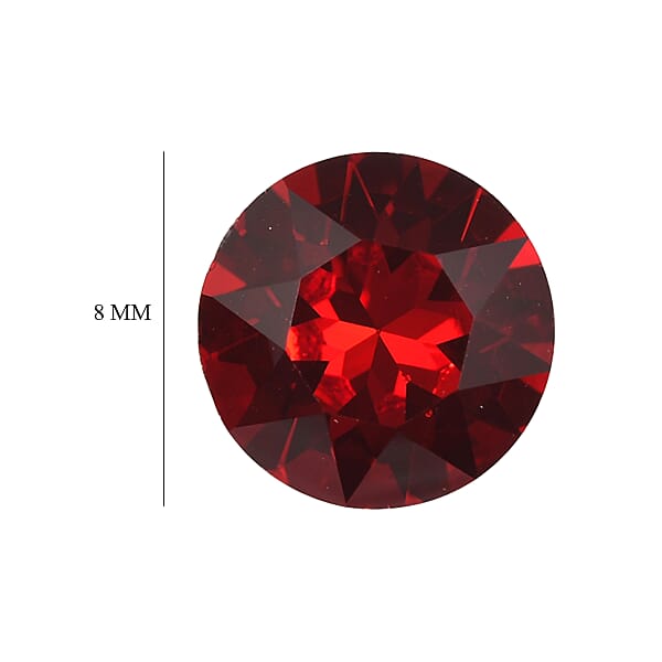 Shop Lc 3.40 Ctw Round Cut Light Siam Swarovski Crystal Loose Stone (Set Of 2) (8 Mm)