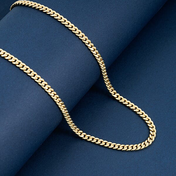 Shop Lc 3.6mm Cuban Chain Necklace In 10K Yellow Gold 7.85 Grams 22 Inches