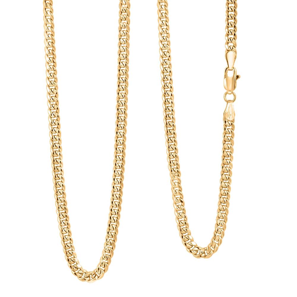 shop lc 3.6mm Cuban Chain Necklace in 10K Yellow Gold 7.85 Grams 22 Inches