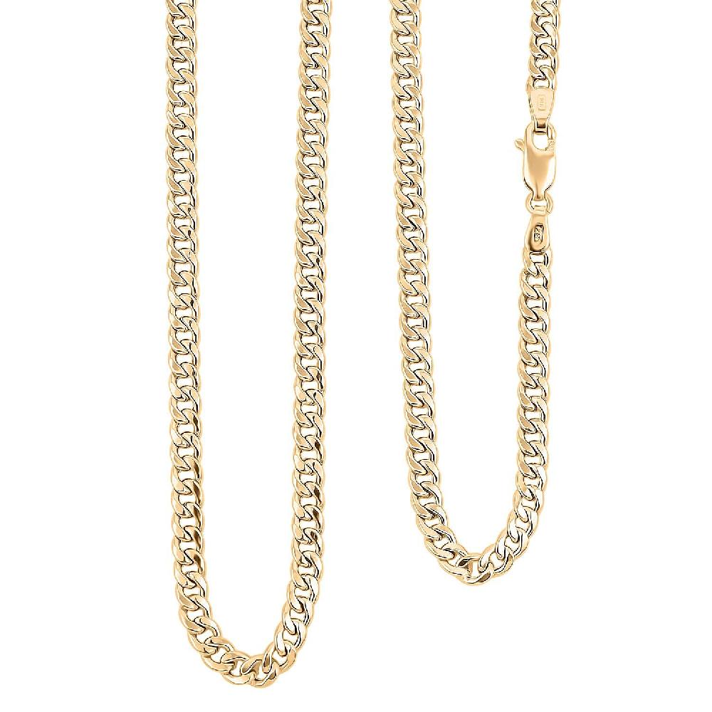 shop lc 3.7mm Miami Cuban Chain Necklace in 10K Yellow Gold 8.1 Grams 26 Inches