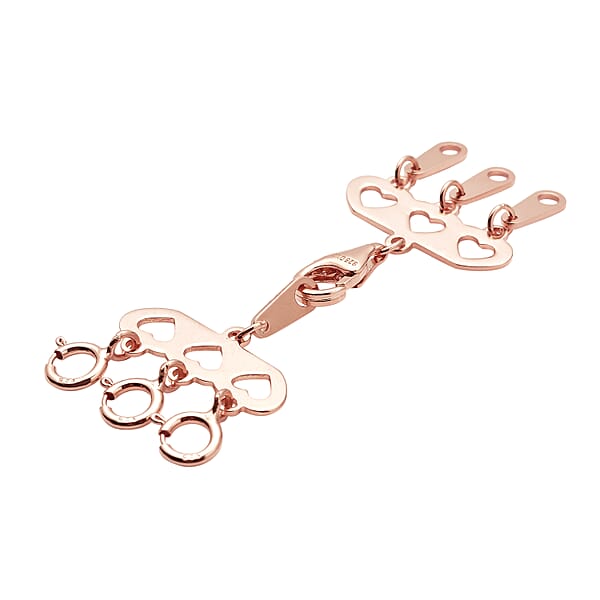 Shop Lc 3 Row Hearts Layering Lock In 14K RG Over Sterling Silver With 9mm Lobster Lock And 3pc 5mm Spring Lock Jewelry Lock Jewelry Closure Lobster Clasp Closure