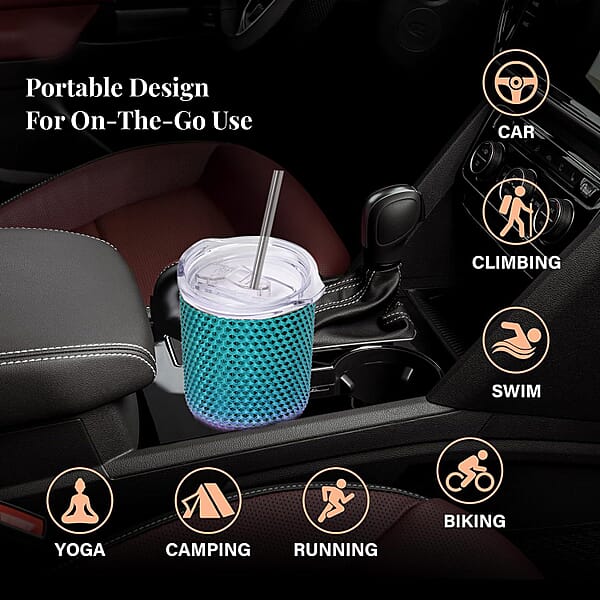 Shop Lc 30oz Gradient Color Double Walled Water Cup With Stainless Steel Straw