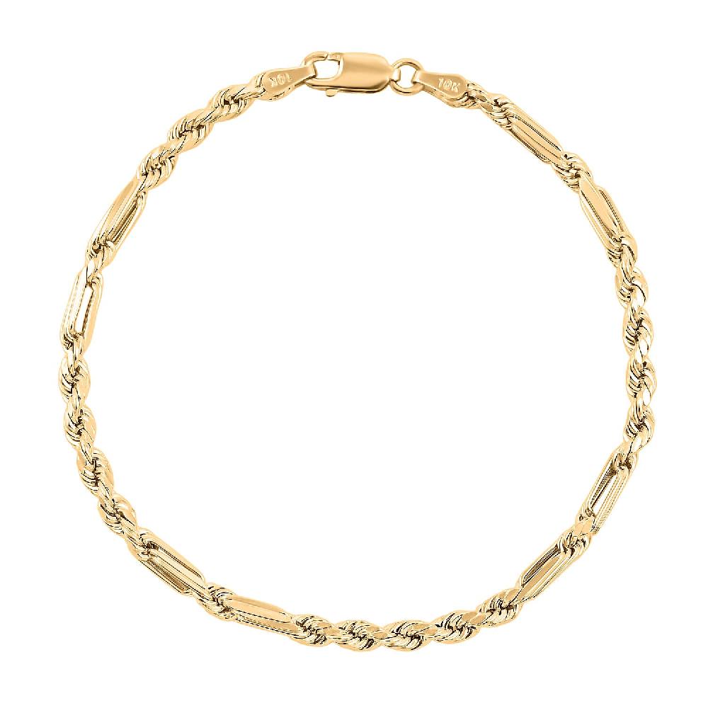 shop lc 3mm Milano Chain Bracelet in 10K Yellow Gold (8.00 In) 2.40 Grams