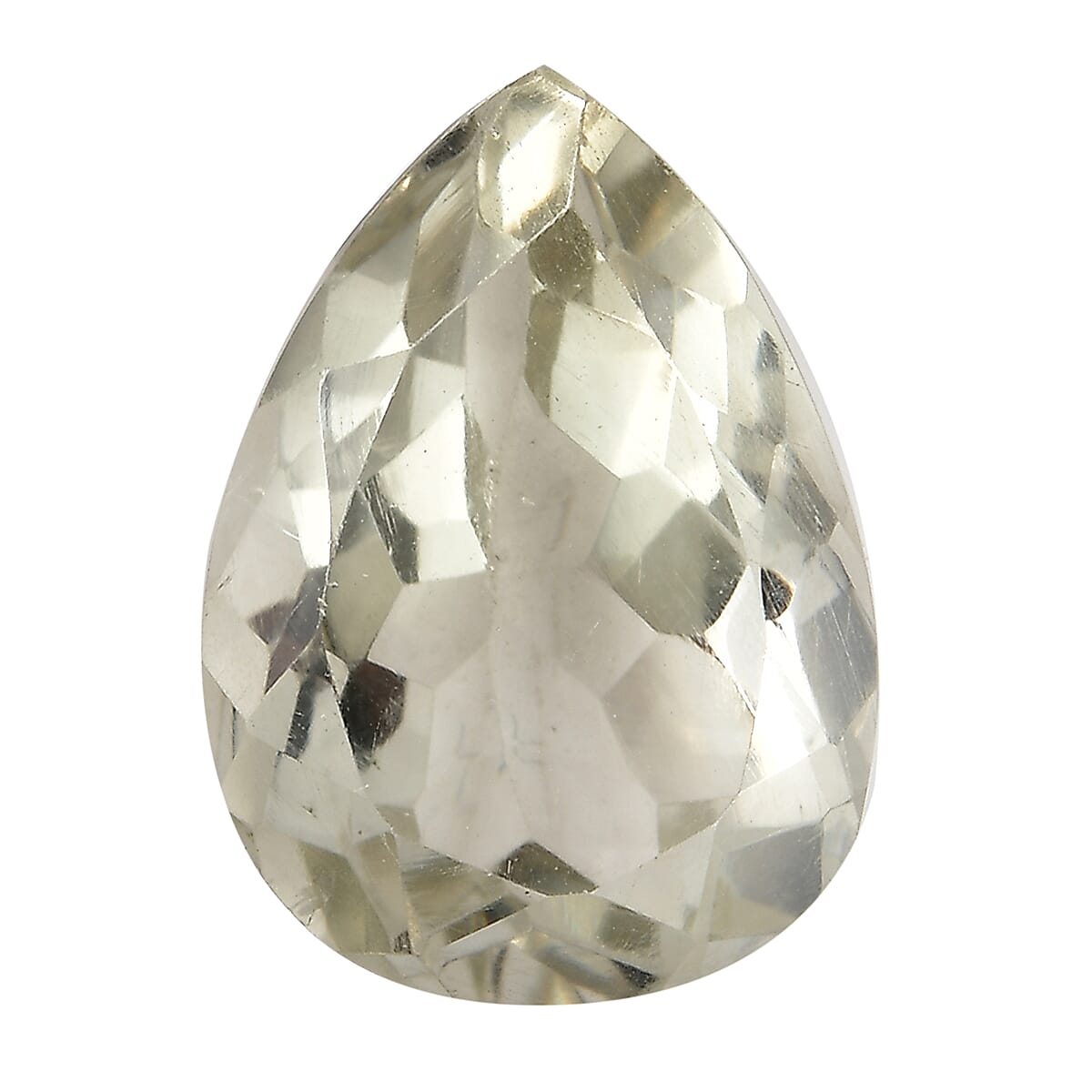 shop lc 4.20 ctw Pear Cut Montezuma Prasiolite Loose Gemstone (14x10 mm)