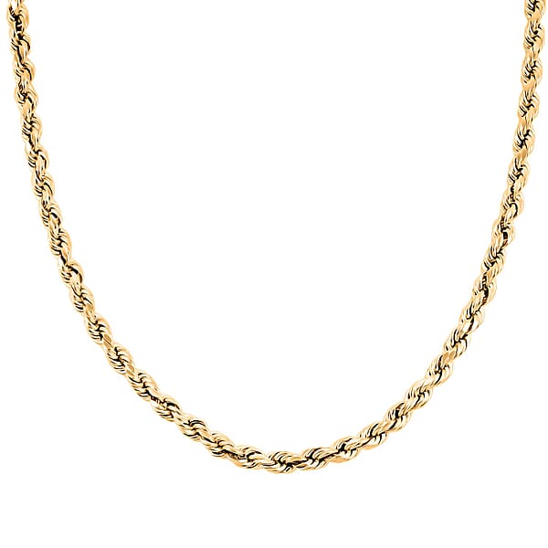 Shop Lc 5.5mm Rope Necklace In 10K Yellow Gold 14.30 Grams 28 Inches