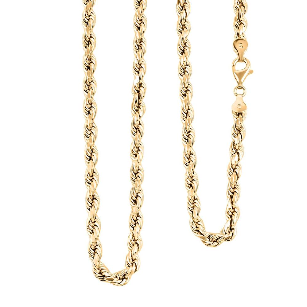 shop lc 5.5mm Rope Necklace in 10K Yellow Gold 14.30 Grams 28 Inches