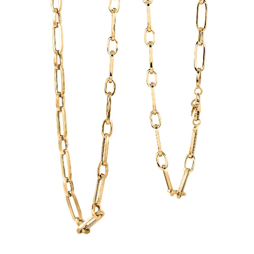 shop lc 5mm Paperclip Chain Necklace in 14K Yellow Gold 11 Grams 24 Inches