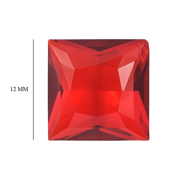 Shop Lc 6.22 Ctw Square Cut Light Siam Swarovski Crystal Loose Stone (12 Mm)