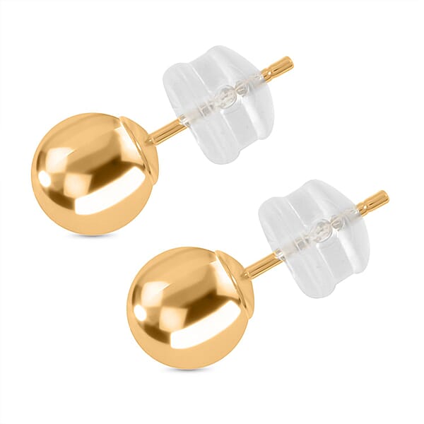 Shop Lc 6mm Ball Stud Earrings In 14K Yellow Gold 0.20 Grams