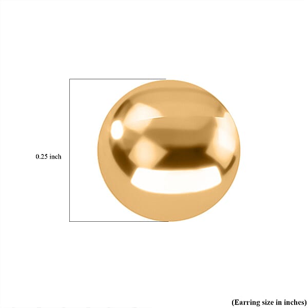 Shop Lc 6mm Ball Stud Earrings In 14K Yellow Gold 0.20 Grams