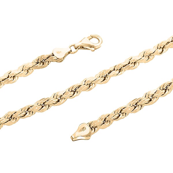 Shop Lc 6mm Rope Chain Necklace In 10K Yellow Gold 24 Inches 12.60 Grams