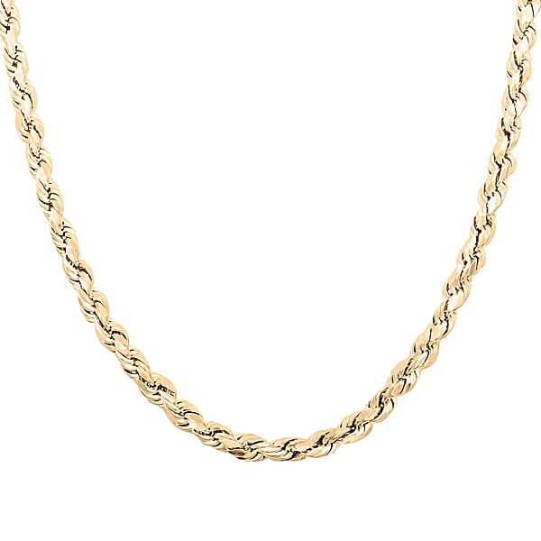 Shop Lc 6mm Rope Chain Necklace In 10K Yellow Gold 24 Inches 12.60 Grams