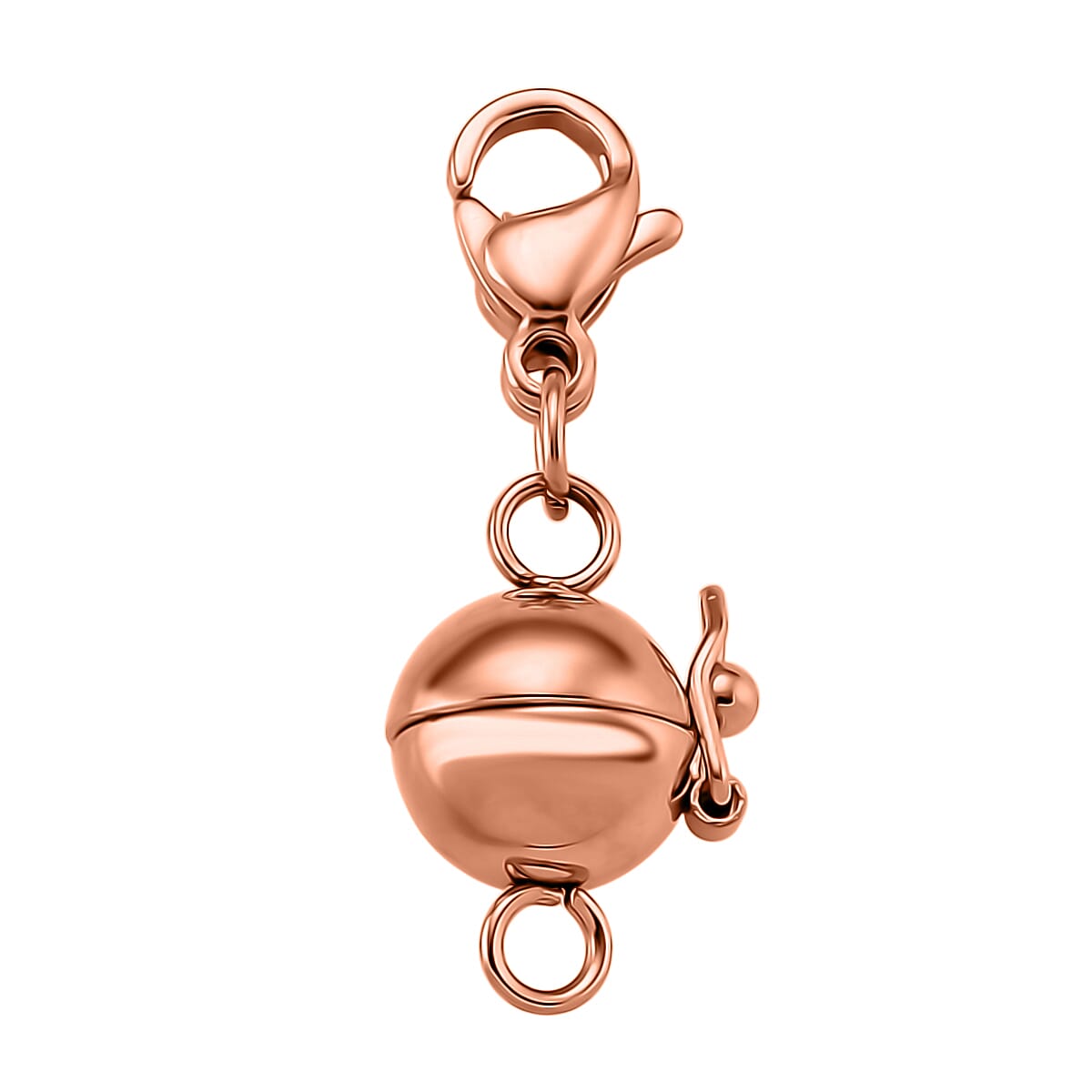 shop lc 8mm Secure Latch Magnetic Lock with 9mm Lobster Clasp in ION Plated RG Stainless Steel