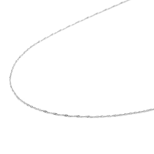 Shop Lc 950 Platinum Diamond-Cut Tank Chain Necklace 18 Inches 1.9 Grams