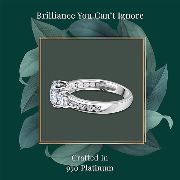 Shop Lc 950 Platinum Luxuriant Lab Grown Diamond (E-F VS) Ring (4.80 G) 2.00 Ctw