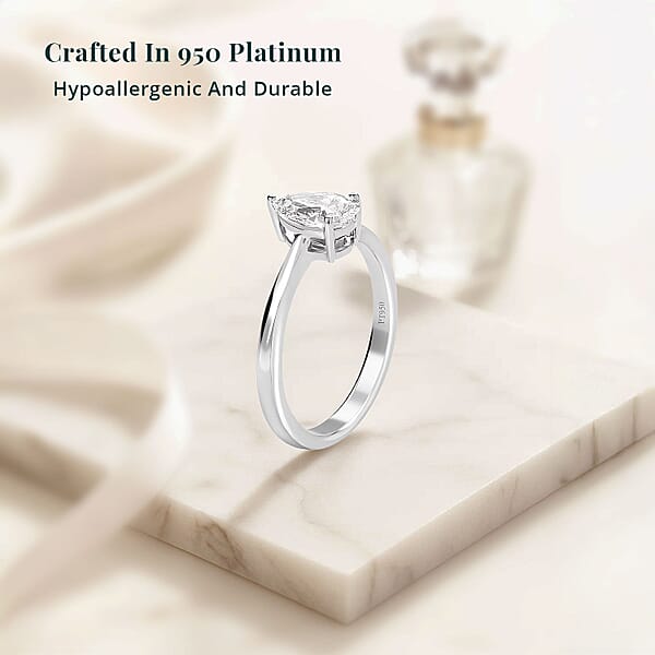 Shop Lc 950 Platinum Luxuriant Lab Grown Diamond E-F VS Solitaire Ring 1.00 Ctw