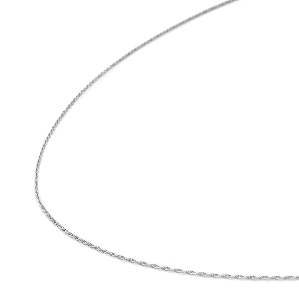 Shop Lc 950 Platinum Twisted Rope Chain Necklace (18 Inches) (2.97 Grams)