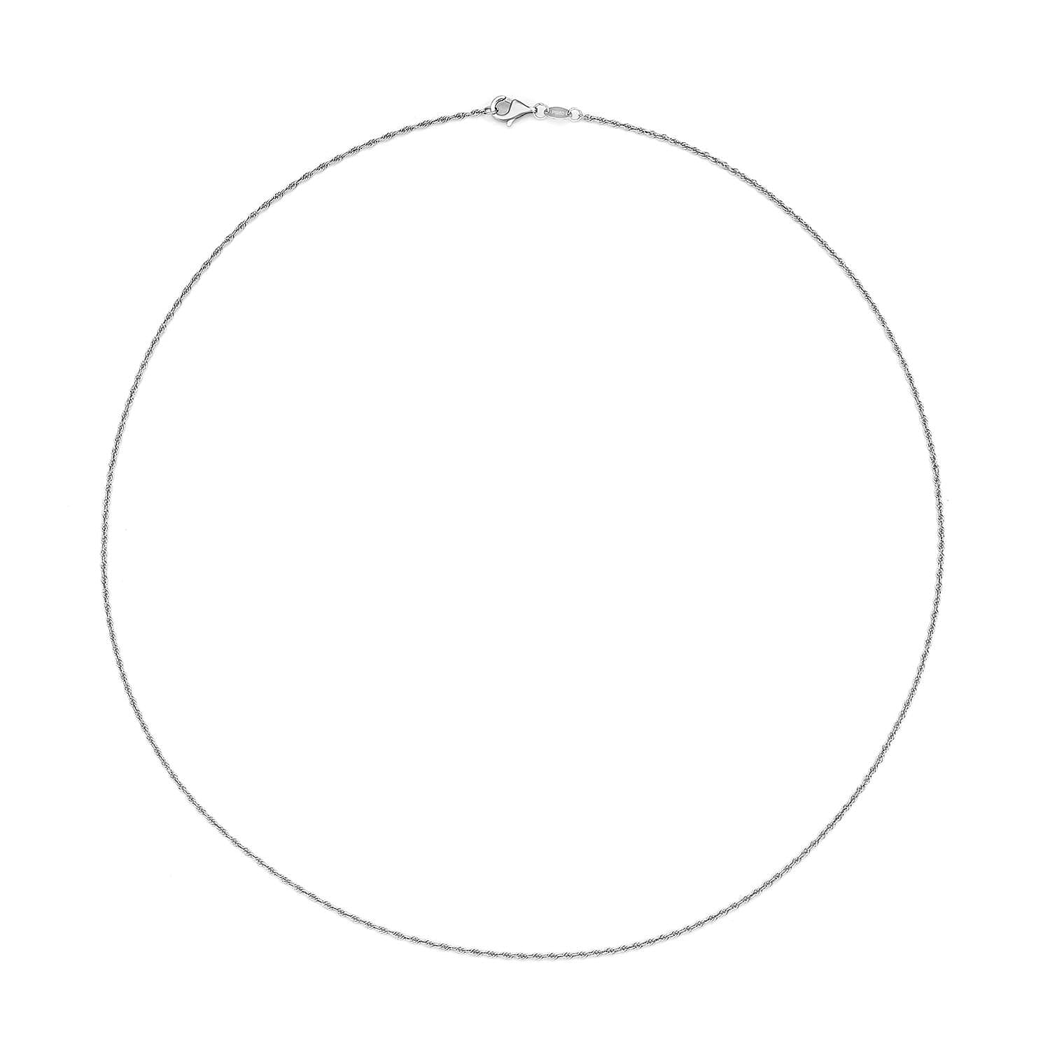 shop lc 950 Platinum Twisted Rope Chain Necklace (18 Inches) (2.97 Grams)