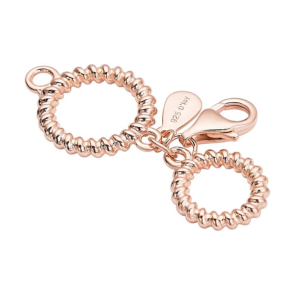 Shop Lc 9mm Lobster Lock With Round Pattern In 14K Rose Gold Over Sterling Silver
