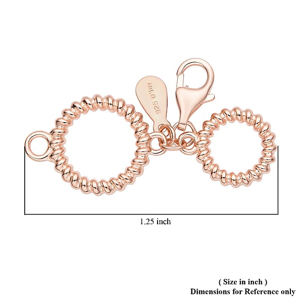 Shop Lc 9mm Lobster Lock With Round Pattern In 14K Rose Gold Over Sterling Silver