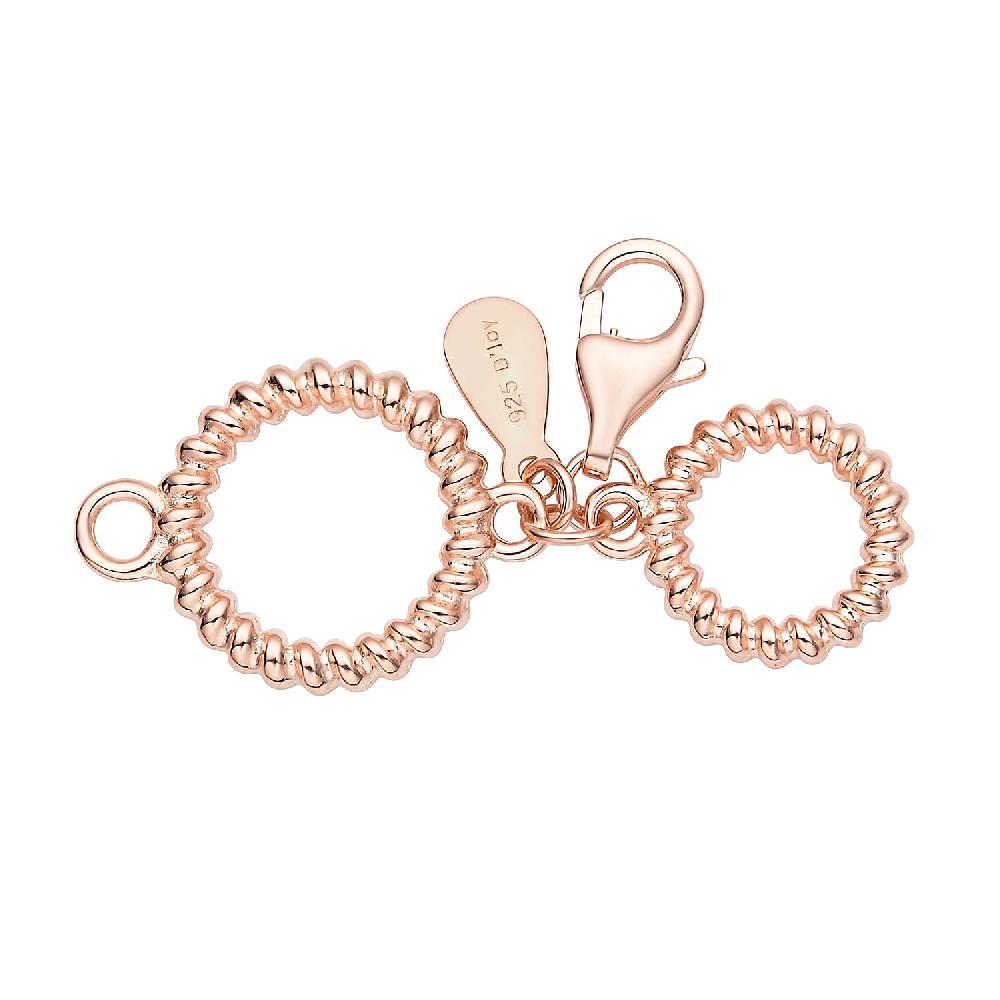 shop lc 9mm Lobster Lock with Round Pattern in 14K Rose Gold Over Sterling Silver