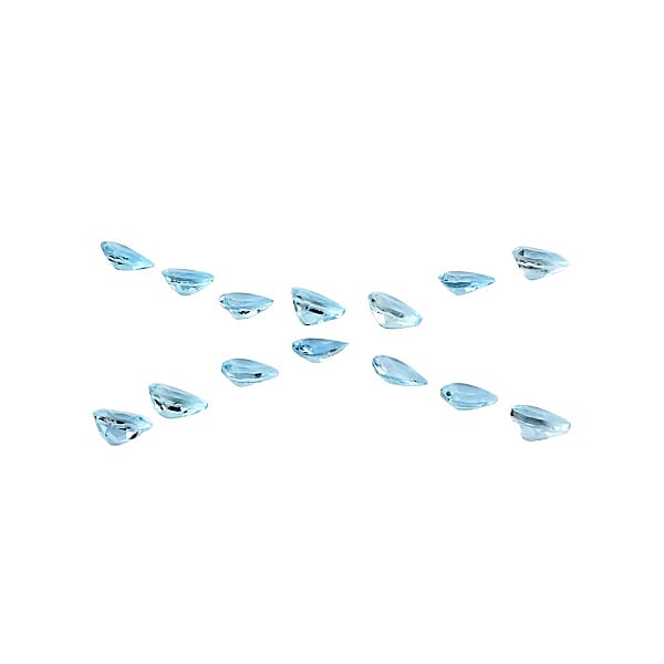 Shop Lc AA Mangoro Aquamarine Set Of 14 (Pear 6x4 Mm) 5.00 Ctw