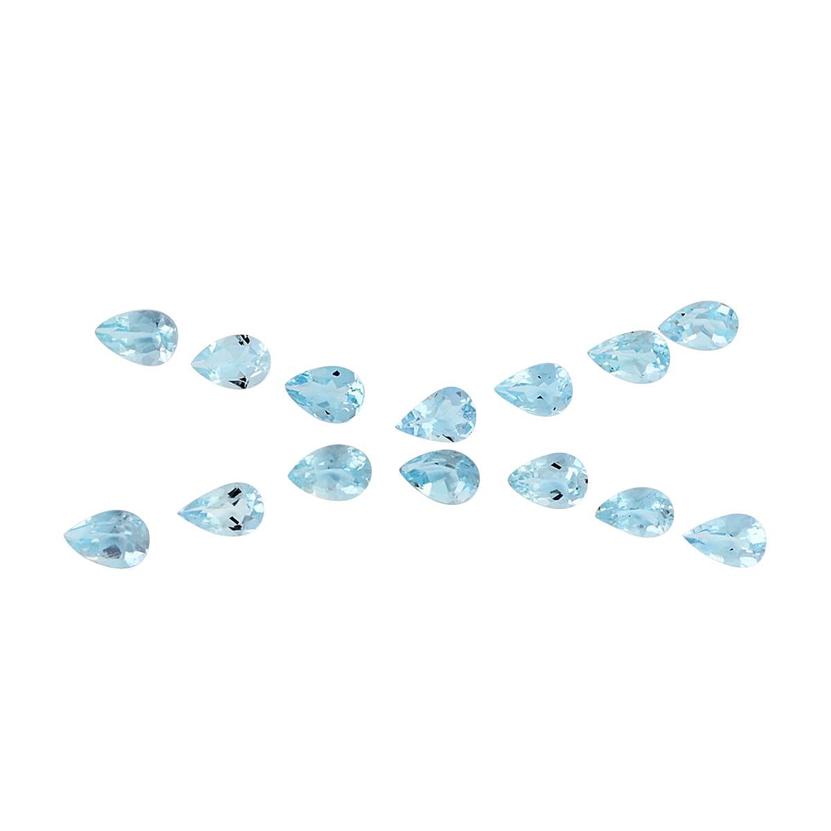 shop lc AA Mangoro Aquamarine Set of 14 (Pear 6x4 mm) 5.00 ctw