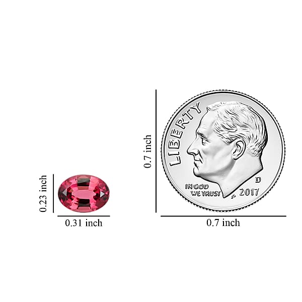 Shop Lc AAA Ouro Fino Rubellite (Ovl 8x6 Mm) 1.00 Ctw