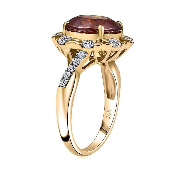 Shop Lc AAA Picos Altos Sphalerite Lab Grown Diamond Ring In 10K Yellow Gold 7.59 Ctw