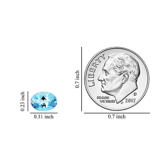 Shop Lc AAA Santa Maria Aquamarine (Ovl 8x6 Mm) 1.10 Ctw