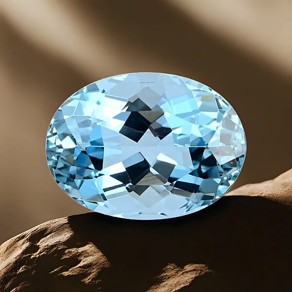 Shop Lc AAA Sao Domingos Aquamarine (Oval 9x7 Mm) 1.30 Ctw