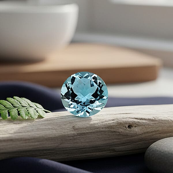 Shop Lc AAA Sao Domingos Aquamarine (Rnd 8 Mm) 1.30 Ctw