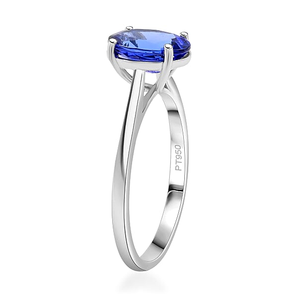 Shop Lc AAA Tanzanite 2.00 Ctw Solitaire Ring In 950 Platinum