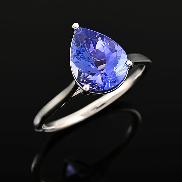 Shop Lc AAA Tanzanite 2.00 Ctw Solitaire Ring In 950 Platinum