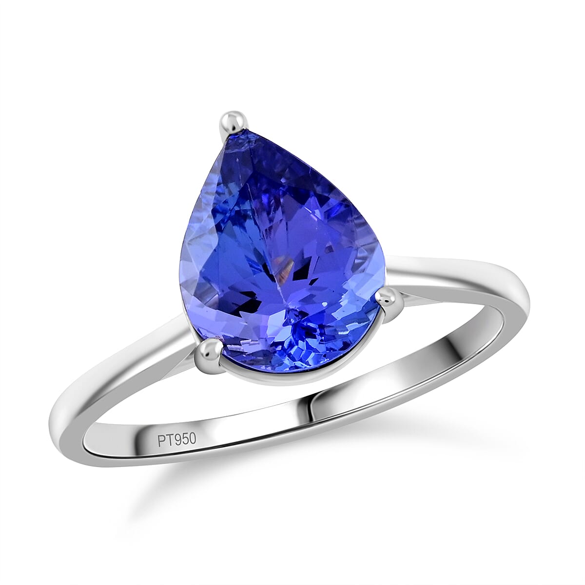 shop lc AAA Tanzanite 2.00 ctw Solitaire Ring in 950 Platinum