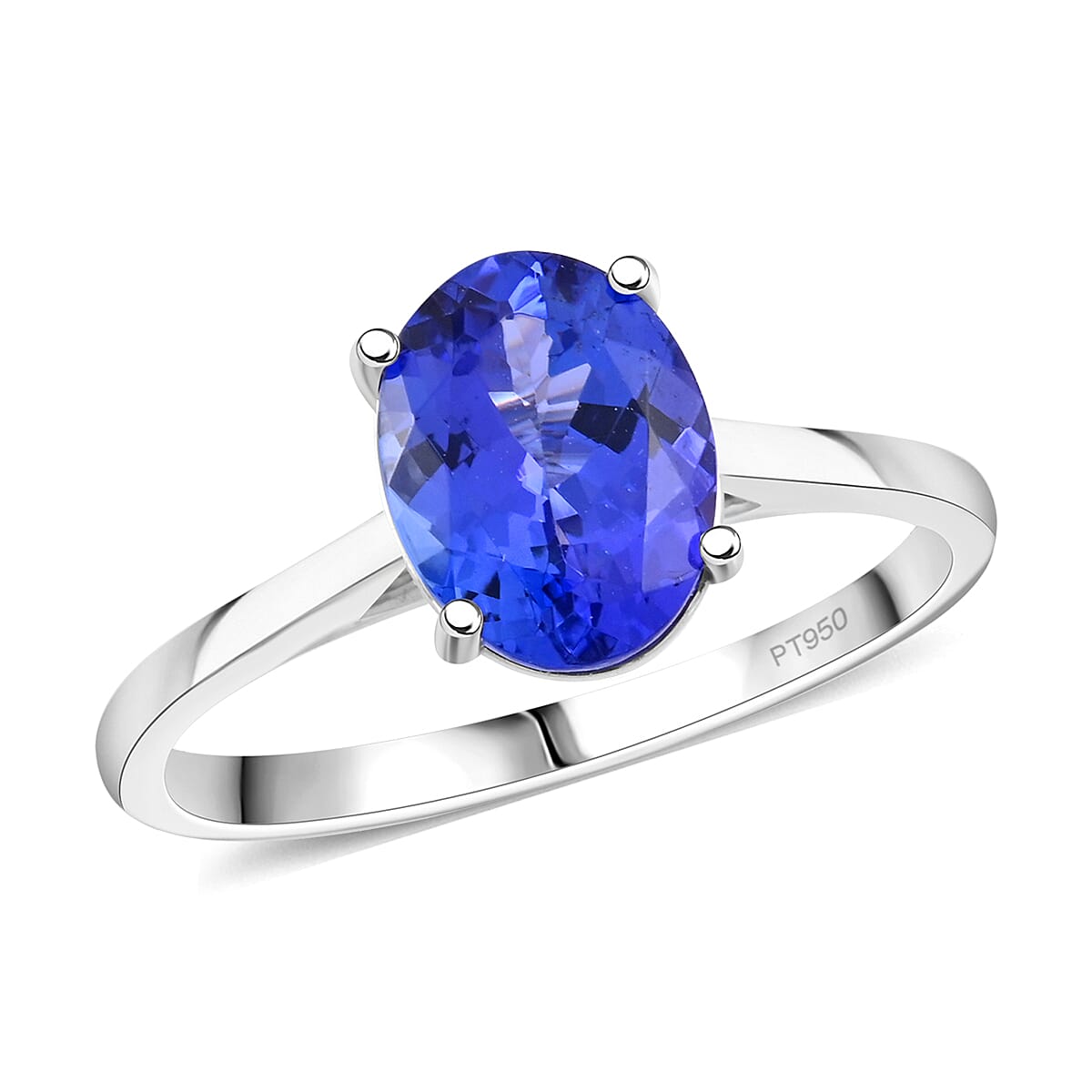 shop lc AAA Tanzanite 2.00 ctw Solitaire Ring in 950 Platinum